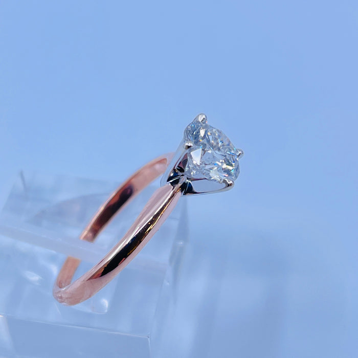 14kt Rose gold 1.09ct H I1 Solitaire